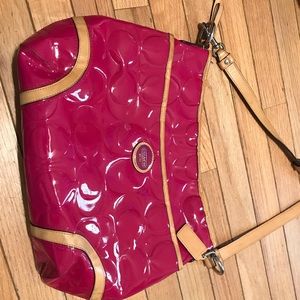 Coach dark pink crossbody bag